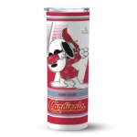 custom st louis cardinals snoopy dog red white skinny tumbler best selling.webp