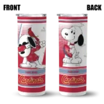 custom st louis cardinals snoopy dog red white skinny tumbler best selling.webp