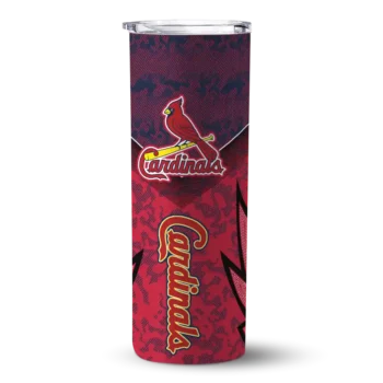 custom st louis cardinals spiral burst print red skinny tumbler best selling.webp