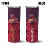 custom st louis cardinals spiral burst print red skinny tumbler best selling.webp