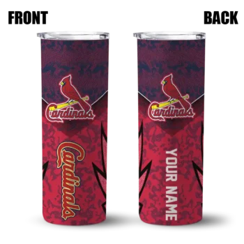 custom st louis cardinals spiral burst print red skinny tumbler fashion forward.webp