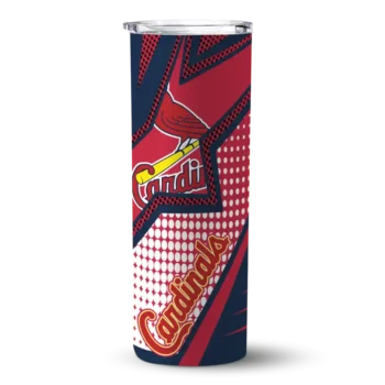 custom st louis cardinals web stripes red white skinny tumbler best selling.webp