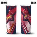 custom st louis cardinals web stripes red white skinny tumbler best selling.webp