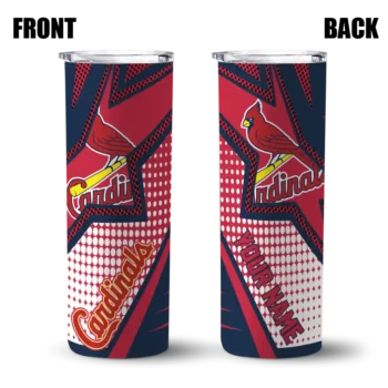 custom st louis cardinals web stripes red white skinny tumbler fashion forward.webp