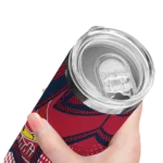custom st louis cardinals web stripes red white skinny tumbler best selling.webp