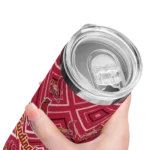 custom st louis cardinals zipper leopard red skinny tumbler best selling.webp