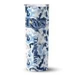 custom tampa bay rays claw marks navy white skinny tumbler best selling.webp