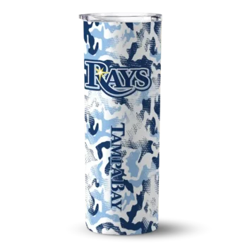 custom tampa bay rays claw marks navy white skinny tumbler best selling.webp