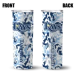 custom tampa bay rays claw marks navy white skinny tumbler best selling.webp