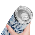 custom tampa bay rays claw marks navy white skinny tumbler best selling.webp