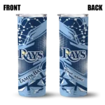 custom tampa bay rays helmet clash navy skinny tumbler best selling.webp