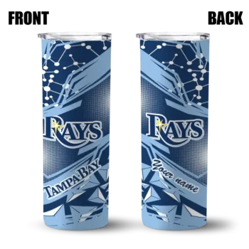 custom tampa bay rays helmet clash navy skinny tumbler fashion forward.webp