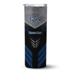 custom tampa bay rays hexagon honeycomb navy black skinny tumbler best selling.webp
