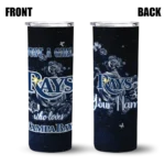 custom tampa bay rays rose romance navy black skinny tumbler best selling.webp