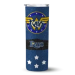 custom tampa bay rays star cluster navy skinny tumbler best selling.webp