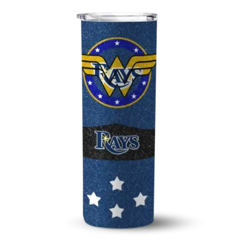 custom tampa bay rays star cluster navy skinny tumbler best selling.webp