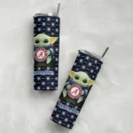 custom tampa bay rays yoda cozy navy black skinny tumbler best selling.webp