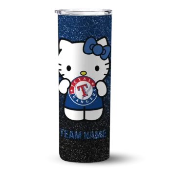 custom texas rangers hello kitty blue black skinny tumbler best selling.webp