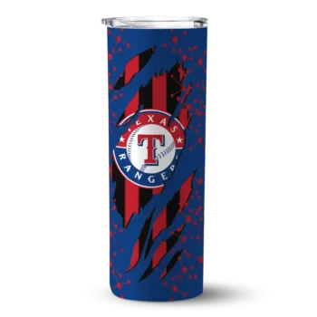 custom texas rangers star pop blue black skinny tumbler best selling.webp