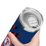 custom texas rangers star pop blue black skinny tumbler best selling.webp