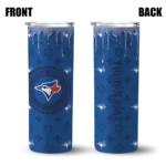 custom toronto blue jays camo streak blue skinny tumbler best selling.webp
