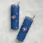 custom toronto blue jays camo streak blue skinny tumbler best selling.webp