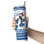 custom toronto blue jays snoopy dog blue white skinny tumbler best selling.webp