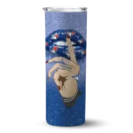 custom toronto blue jays sparkle lips blue skinny tumbler best selling.webp