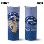custom toronto blue jays sparkle lips blue skinny tumbler best selling.webp