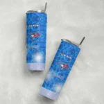 custom toronto blue jays starburst tiles blue skinny tumbler best selling.webp