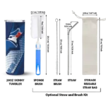 custom toronto blue jays web stripes blue white skinny tumbler best selling.webp