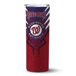 custom washington nationals chevron stripes red skinny tumbler best selling.webp