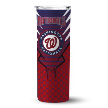custom washington nationals chevron stripes red skinny tumbler best selling.webp