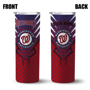 custom washington nationals chevron stripes red skinny tumbler fashion forward.webp