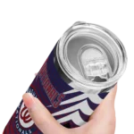 custom washington nationals chevron stripes red skinny tumbler best selling.webp