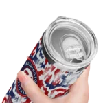 custom washington nationals claw marks red white skinny tumbler best selling.webp