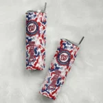 custom washington nationals claw marks red white skinny tumbler best selling.webp
