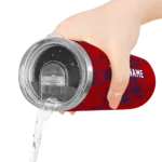 custom washington nationals metallic grid red skinny tumbler best selling.webp