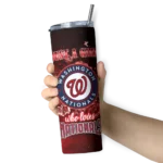 custom washington nationals rose romance red black skinny tumbler best selling.webp
