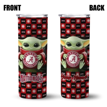 custom washington nationals yoda cozy red black skinny tumbler fashion forward.webp