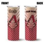customized arizona diamondbacks chevron stripes red skinny tumbler best selling 1.webp