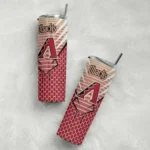 customized arizona diamondbacks chevron stripes red skinny tumbler best selling 1.webp