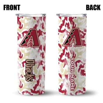 customized arizona diamondbacks claw marks red white skinny tumbler fashion forward.webp
