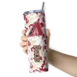 customized arizona diamondbacks claw marks red white skinny tumbler best selling 1.webp