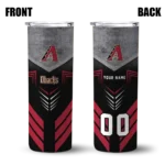 customized arizona diamondbacks hexagon honeycomb red black skinny tumbler best selling 1.webp