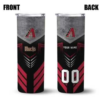 customized arizona diamondbacks hexagon honeycomb red black skinny tumbler fashion forward.webp