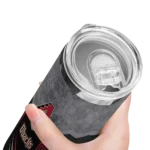 customized arizona diamondbacks hexagon honeycomb red black skinny tumbler best selling 1.webp