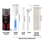 customized arizona diamondbacks hexagon honeycomb red black skinny tumbler best selling 1.webp