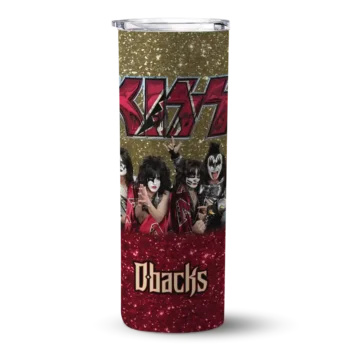 customized arizona diamondbacks kiss band sand skinny tumbler best selling 1.webp