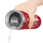 customized arizona diamondbacks metallic grid red skinny tumbler best selling.webp